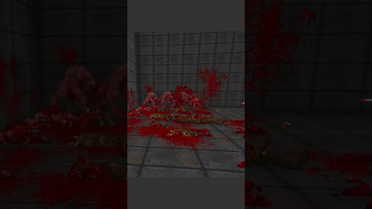 Voxel Doom - marine having fun with the chaingun!