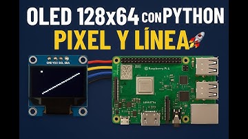 OLED 128x64 con Python (SMBus) en Raspberry Pi | Dibujando Pixel y Línea [Video largo]