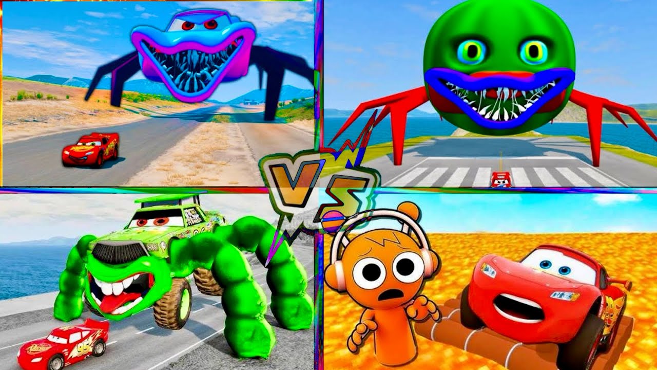 🔥 THE CRAZIEST TILES HOP CHALLENGE! MONSTERS vs LIGHTNING McQUEEN! Who Will Survive?! 🔥