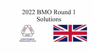 BMO ROUND 1 SOLUTIONS!!! | 2022/2023 British Maths Olympiad Round 1 Part 1