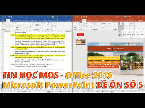 Video Tin học MOS - PowerPoint 2016 | Đề ôn số 5 - Hướng dẫn... - YouTube