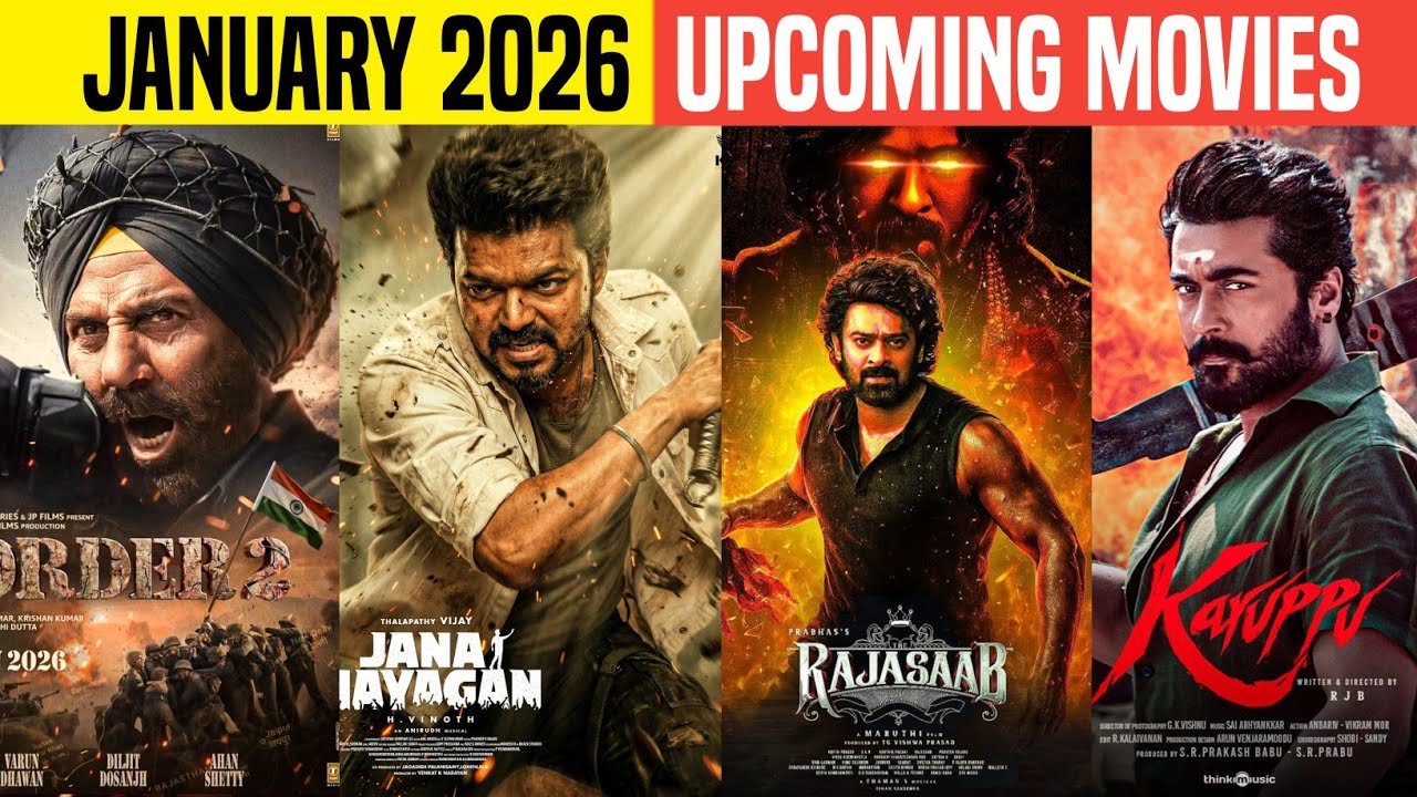 Top 10 Upcoming Biggest Movies January 2026 Hindi | Upcoming South & Bollywood Movies | Jana Nayagan