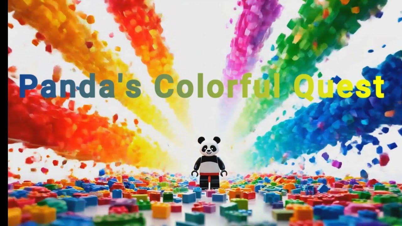 Panda's Colorful Quest | Lego style | Kids Cartoon