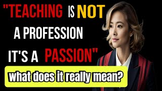"Why Teaching Is More Than a Job: It's a Passion"