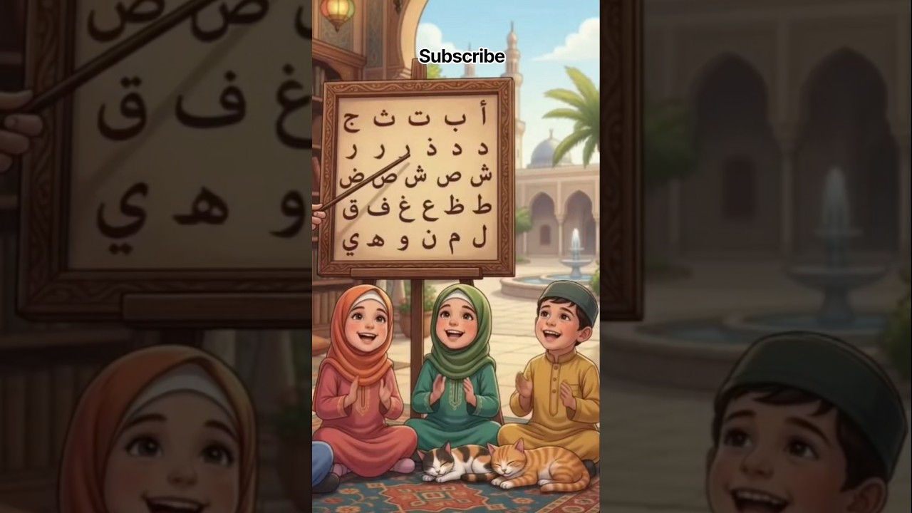 💚 Alif Baa Taa Saa 🌙 Beautiful Arabic Alphabet for Kids | Cute Islamic Learning #Shorts #IslamicKids