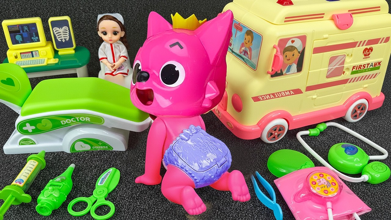 22 Minutes Satisfying with Unboxing Doctor Toys, Pinkfong Ambulance Playset ASMR | Bunny Unboxing
