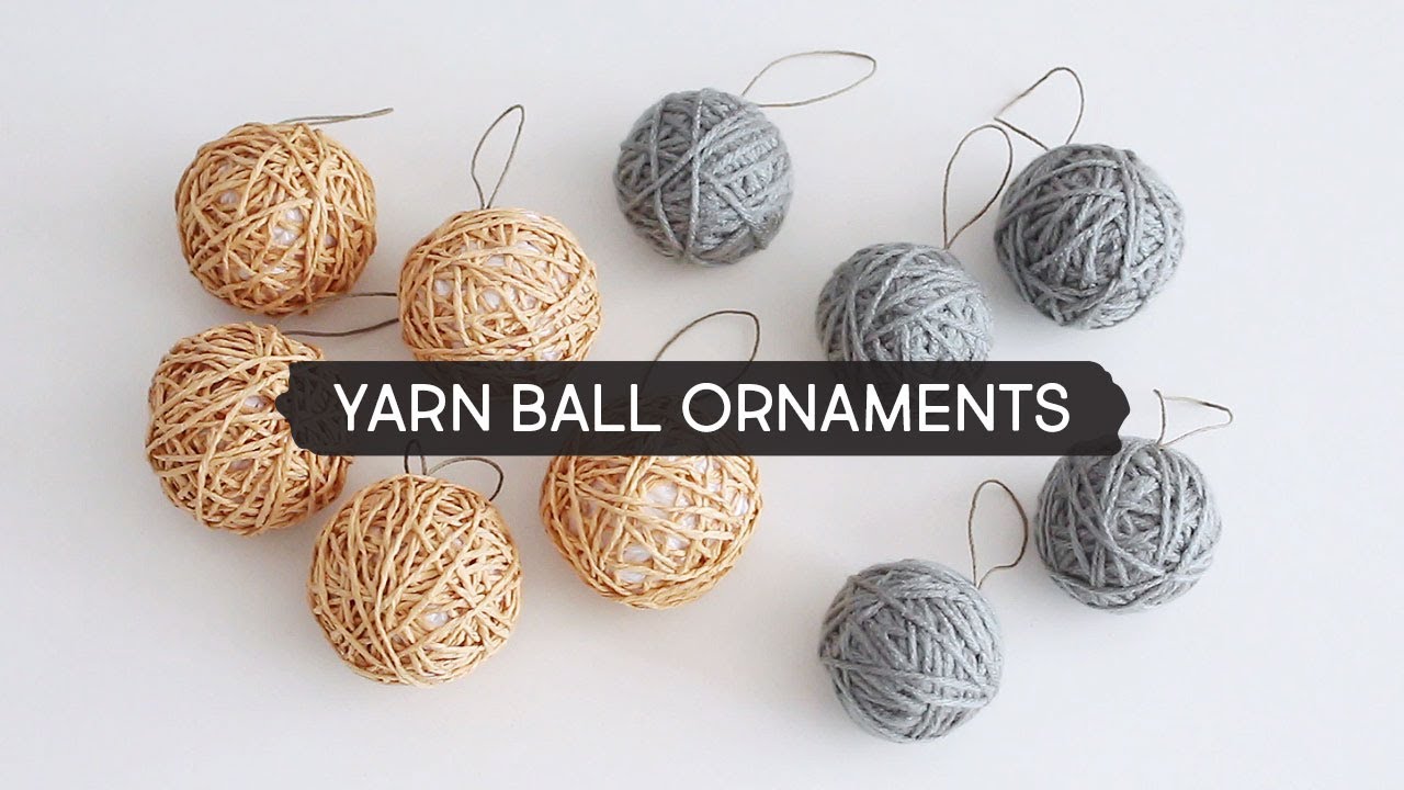 How To Make Yarn Wrapped Green Balls - Champagne and Sugarplums