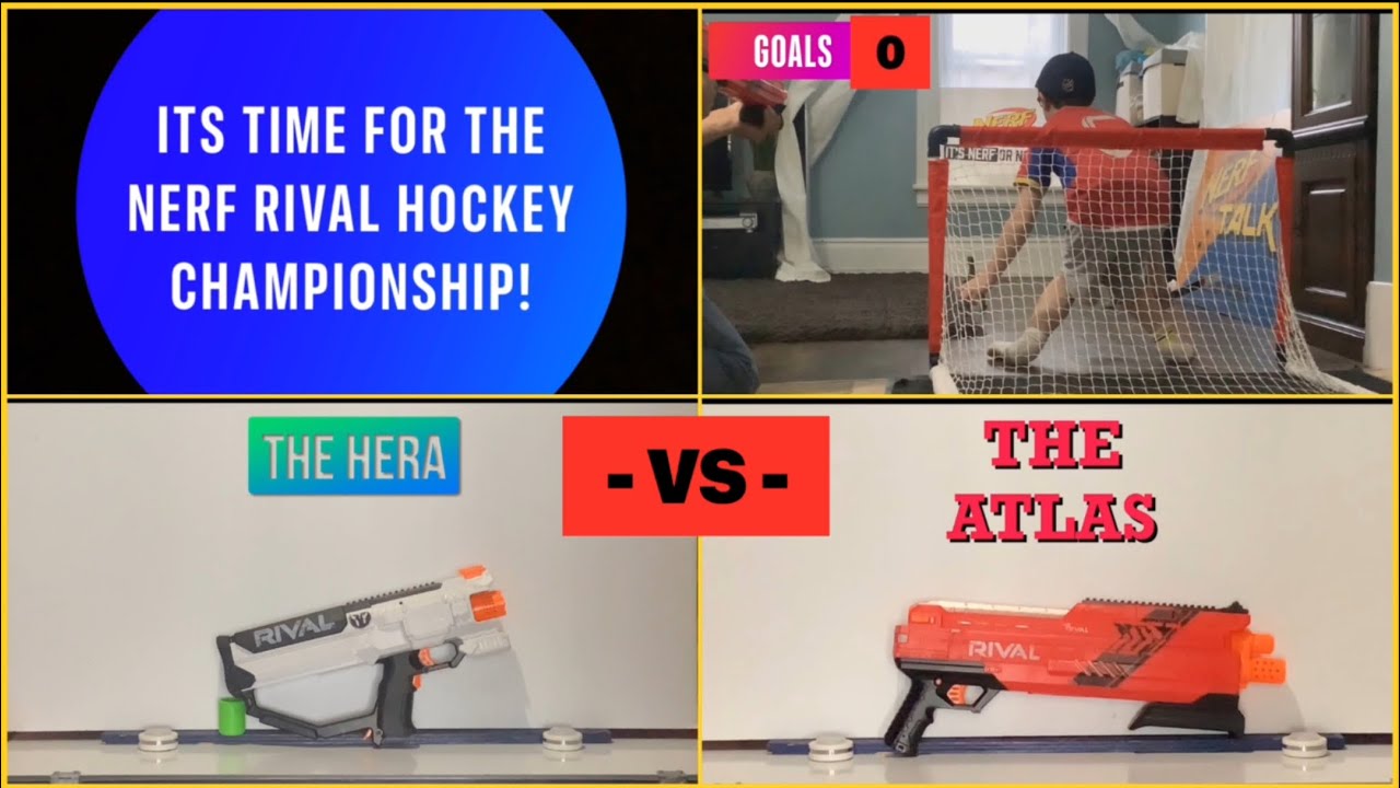 NERF RIVAL HOCKEY CHAMPIONSHIP!  The Nerf Rival Hera -VS- The Rival Atlas!  THIS IS IT!  