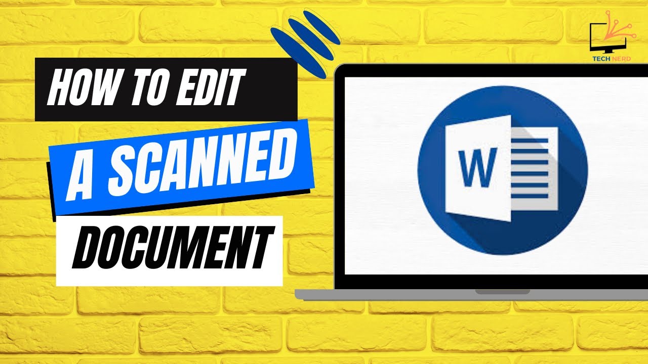 How to Edit a Scanned Document - YouTube