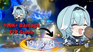 Eula Burst 100K+ Damage Guide for F2P | Genshin Impact Guide