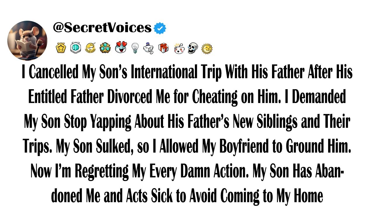I Cancelled My Son’s International Trip With His Father After His Entitled Father Divorced Me for...