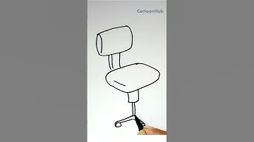 Create Realistic 3D Office Chair: Master the Art of Perspective Drawing" #shorts