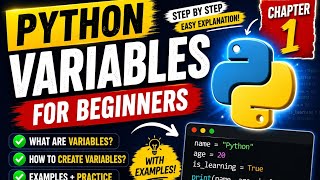 Python Variables Explained for Absolute Beginners 🚀 | Chapter 1 #python #coding 