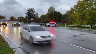 SCENE FOOTAGE: One lane open on West Jefferson after two-car crash