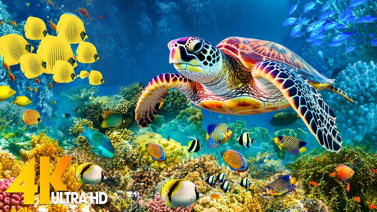 The Ocean 4K - Sea Animals for Relaxation, Beautiful Coral Reef Fish in ...