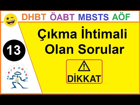 2024 DHBT MBSTS OABT AOF | CIKMA IHTIMALI YUKSEK SORULAR |13