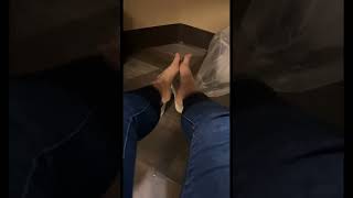 Such sweaty smelly feet after a night of being a pysch nurse!!!!  #sweatyfeet #feet #foot #baretoes