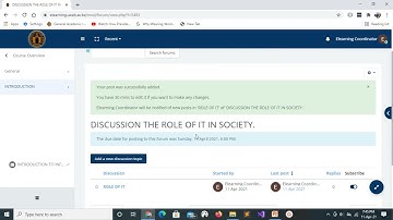 DISCUSSION FORUM & JOINING VIRTUAL CLASS TUTORIAL FOR E- LEARNING