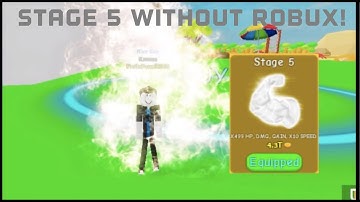 Grinding to stage 5 without robux! + Ares skill! | ROBLOX Lifting Simulator