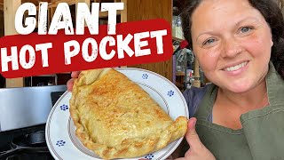 HOW TO MAKE A GIANT HAM AND CHEESE HOT POCKET - HOMESTEADING ALASKA