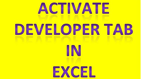 Video showing the method to show activate hidden developer tab in excel 2007