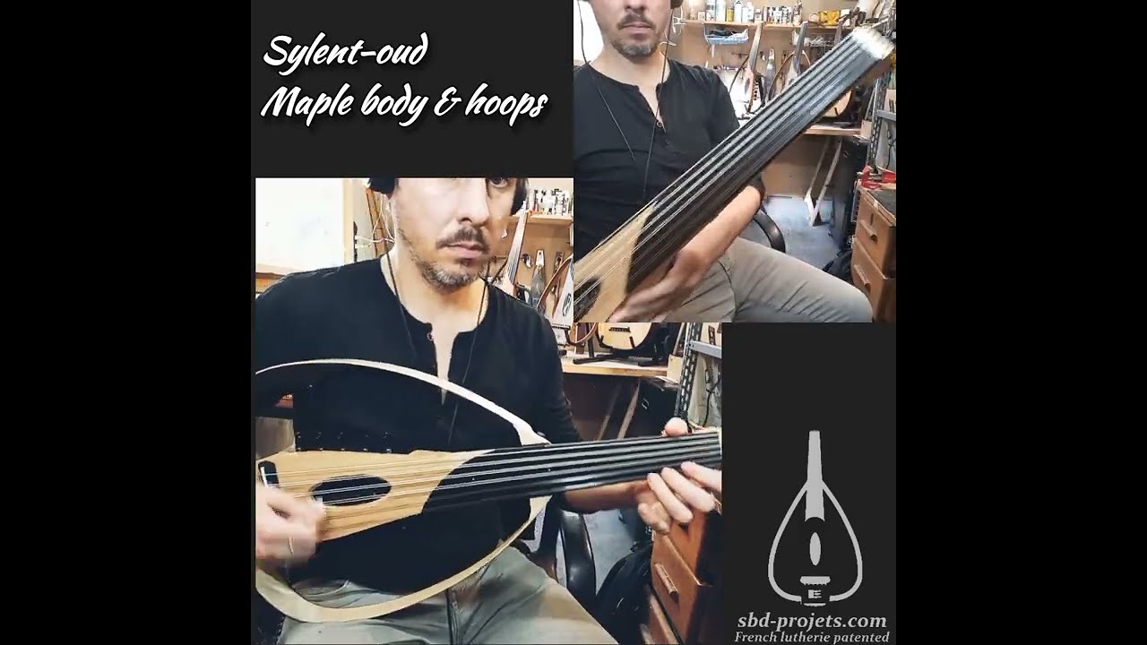 Sylent-oud with wooden hoops maple - عود كهربائي