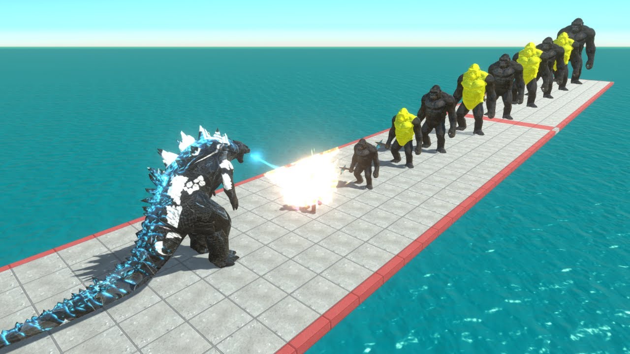 Kaiju Godzilla Evolution vs 10 Levels of Yellow King Kong | Ultimate Power Battle – ARBS