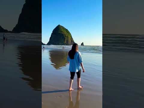 📍Canon Beach Oregon #usa #travel #beach #nature #beachlife #ocean #beautiful