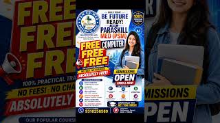 💻🔥 COMPUTER COURSE – FREE FREE FREE 🔥💻🎓 PARASKILL MED (PSM) – Admission Open 2026 🎓🚨 100% FREE