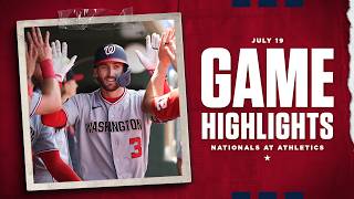Nationals vs. A's Game Highlights (7/19/26) | MLB Highlights