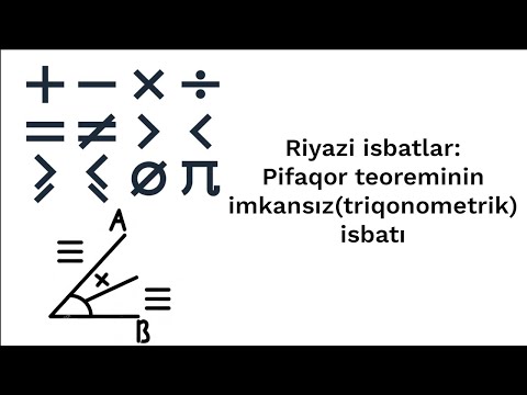 Riyaziyyat isbatlar: Pifaqor teoreminin imkansız(triqonometrik) isbatı.