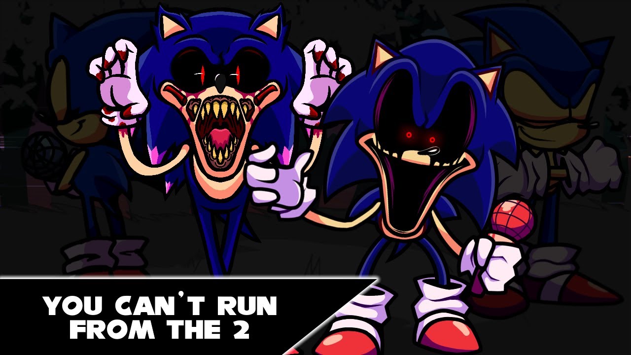 FNF - You Can't Run From The 2 / Sonic No Effect and Faker Sonic (Mario ...