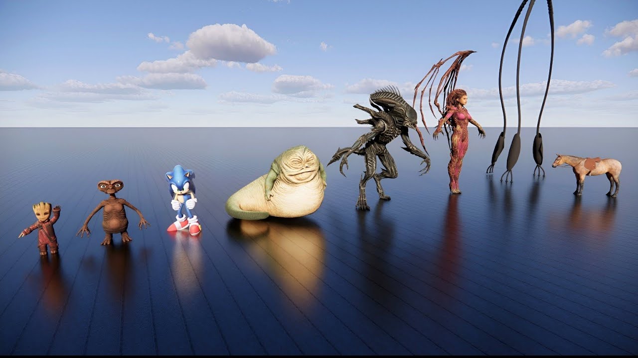 Movie aliens size comparison