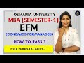 EFM | ECONOMICS FOR MANAGERS | HOW TO PASS ? | MBA | SEM-1 | OU | @shivanipallela