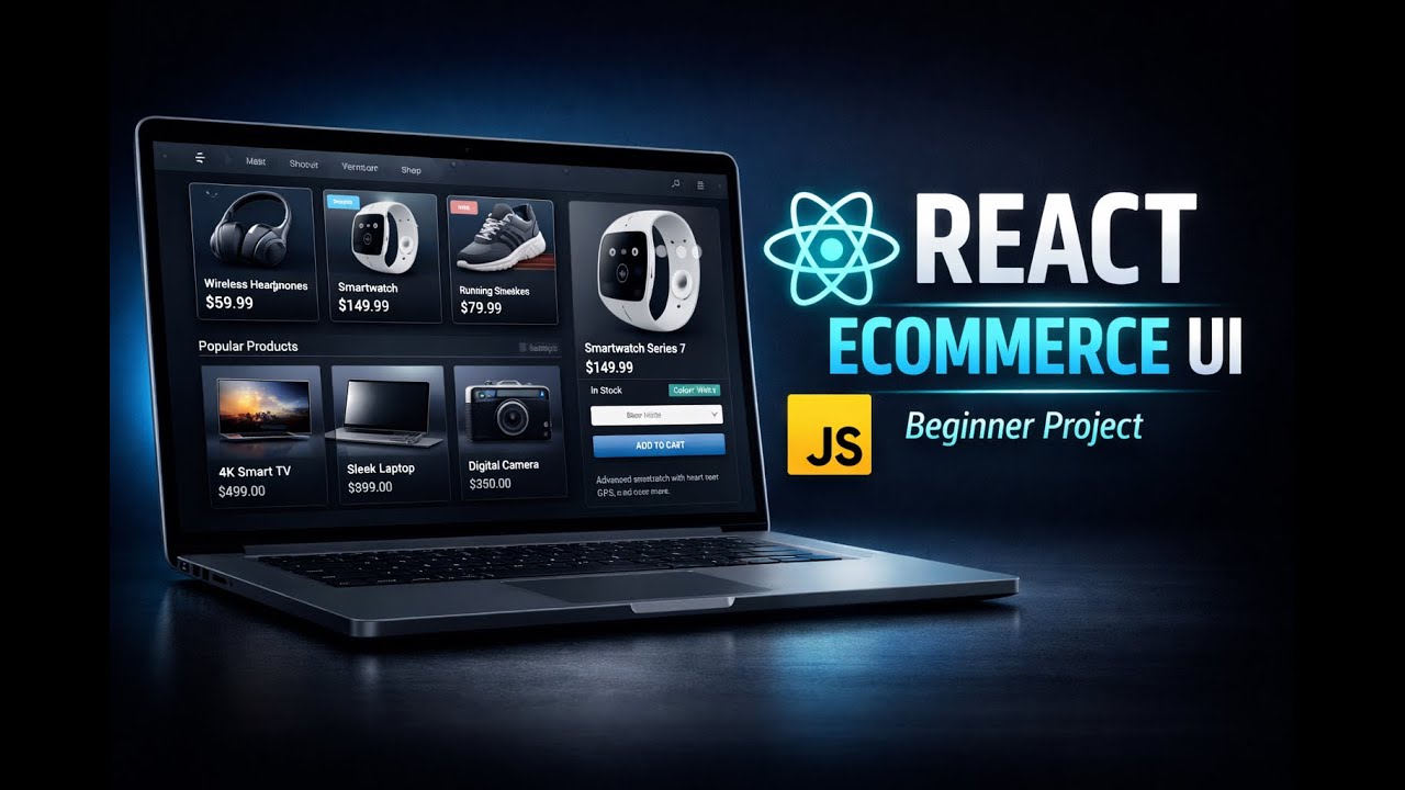E-Commerce UI Using React JS | Context API, Props & React Router DOM | Beginner React JS Project