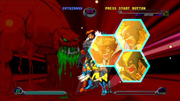 Marvel VS Capcom 2 - Wolverine/Bonerine/Sabretooth - Expert Difficulty Playthrough