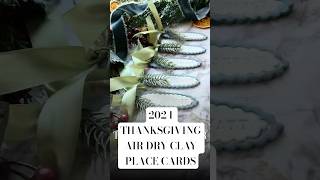 2024 DIY Scalloped Air Dry Clay Thanksgiving Place Cards #easydiy #thanksgivingdecor #diyornaments