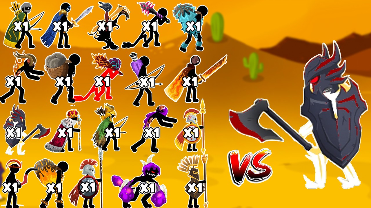 Juggerknight Vs All Skins Stick Army - Giant Boss, Enslaved Giant | Stick War Saga 3- Who Will Win?