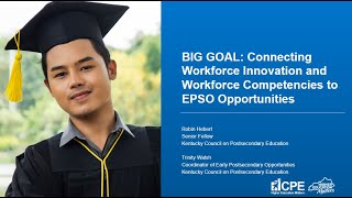 Big Goal: Connecting Workforce Innovation and Workforce Competencies to EPSO Opportunities
