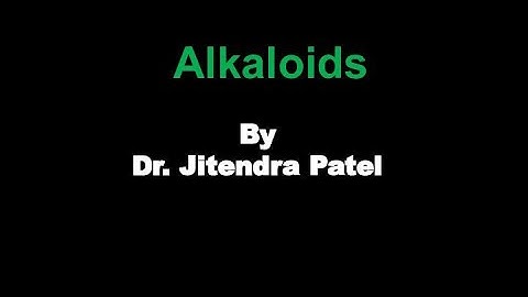 Alkaloids #alkaloids #secondarymetabolites
