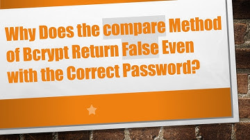 Why Does the compare Method of Bcrypt Return False Even with the Correct Password?