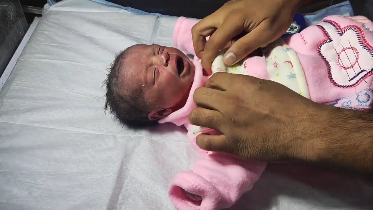 Caring new bron baby #mother love # covering baby