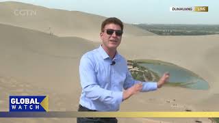 Anchor Philip Hampsheir is in Dunhuang, a desert oasis along the Ancient Silk Road in China’s Gansu
