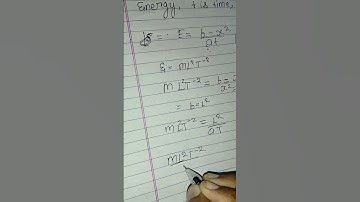 find  dimensions  a/ b in relation E=b-x²/at, where Eis energy,x is distance  t is time.   #physics