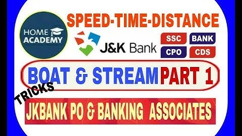JKBANK BOAT & STREAM tricks part 1 for IBPS PO, JKBANK, SSC CGL,JKSSB  by home academy