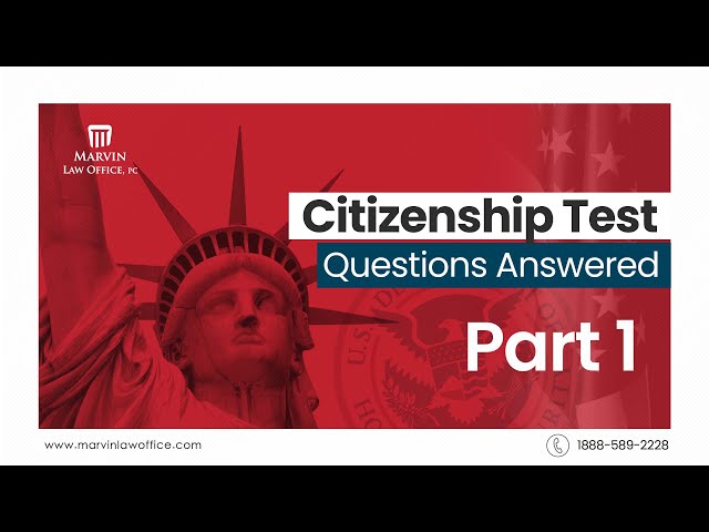 Citizenship Test Questions Answered - Part 1