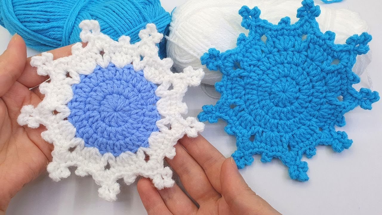 Crochet Snowflake Coaster | HOW to CROCHET a COASTER | Crochet for Christmas | Tutorial COASTER