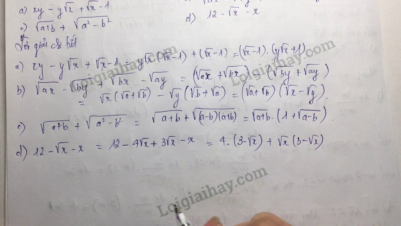 Giải bài 72 trang 40 SGK toán 9 tập 1 - youtube