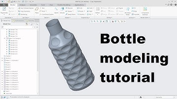 Bottle modeling tutorial in creo parametric | CAD modeling for pactice