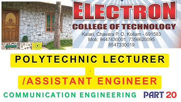 POLY TECHNIC LECTURER (EC) COMMUNICATION ENGINEERING PART 20